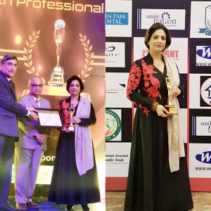 Neera Sareen - Tarot Reader, Alternate HealingThearpist getting Indian Health Professional Award 2017 for Mental and Emotional Health