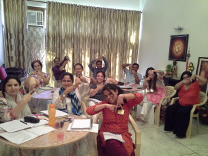 Angel Therapy Class in Progress at Aum Karma Centre conducted by Neera Sareen
