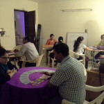 Students are being given extensive practical training on Tarot Card Reading at Aum Karma Centre by Neera Sareen